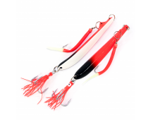 Пилькер Bottom Strike BiColor Pilk 400гр (Fl.Red-Black/Glow)