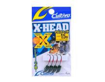 Джиг-головка Cultiva JH-86G X-Head 1.5гр (т.зеленая)